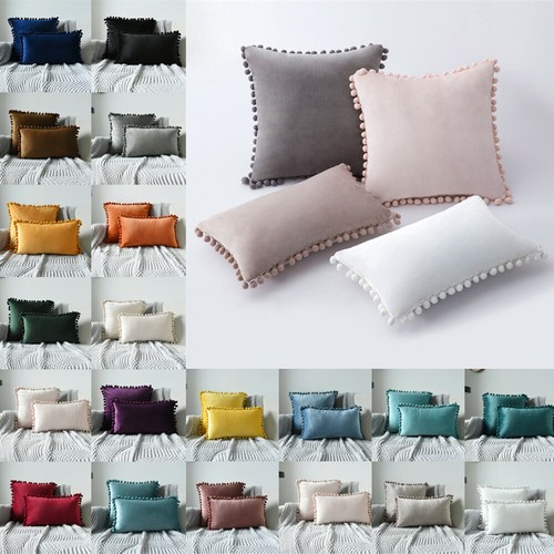 Velvet pom poms - pom, plain